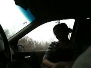 Hidden camera in car spying on hooker giving a blowjob