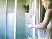 Hidden cam caught sister naked in bathroom