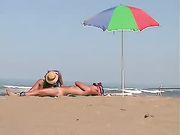 Wife Doing a Quick Blowjob on Public Beach