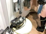 Amateur couple fast public sex in the dressing room afraid to get caught