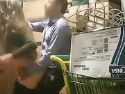 ﻿Hidden camera filmed manager fornicating female employee in warehouse